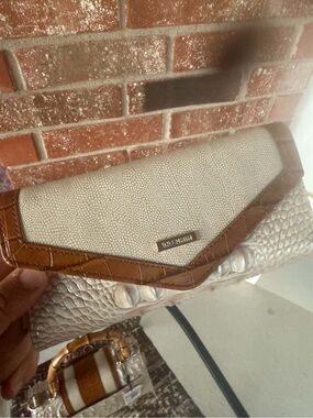 Brahmin Veronica wallet Ivory Helm